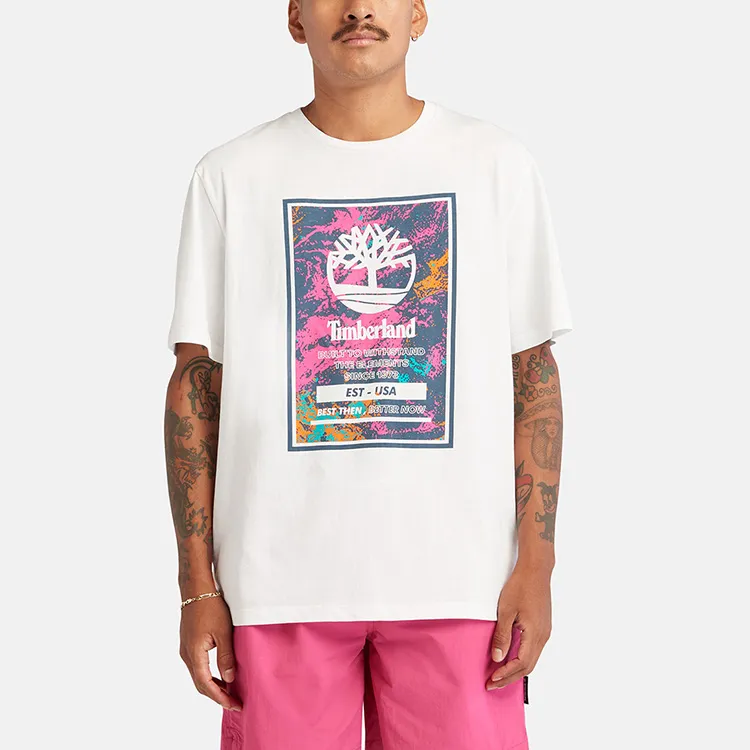 Timberland T Shirts Men White-5
