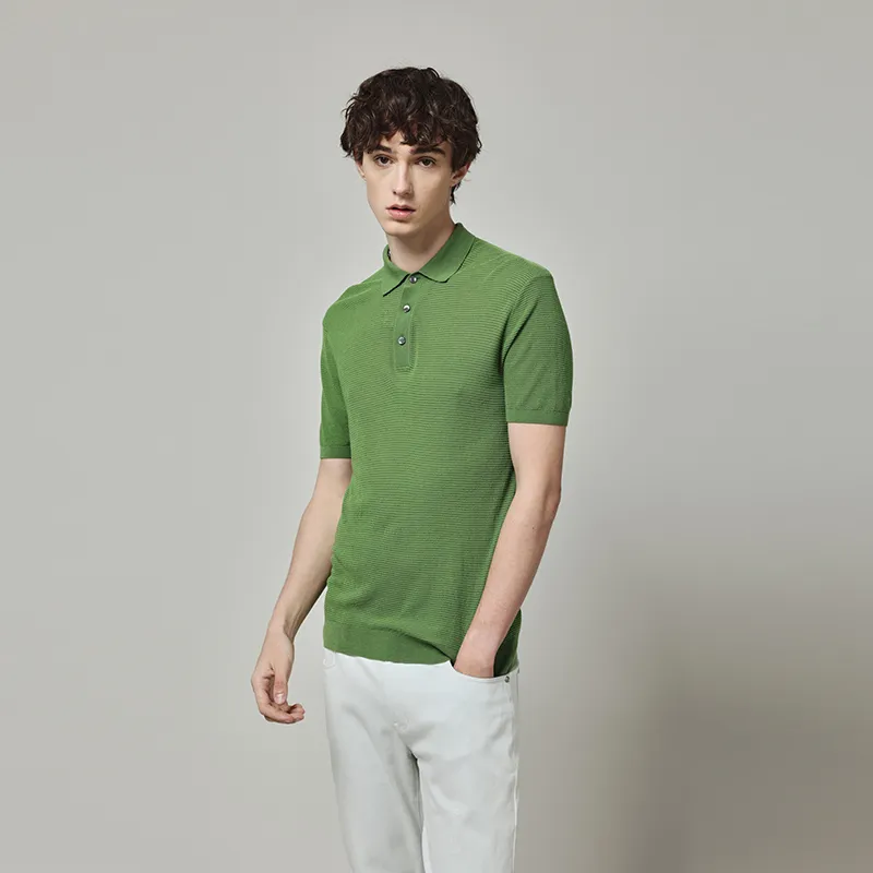 RARE Polo Shirt Short Sleeved T Shirts Men's Green-5
