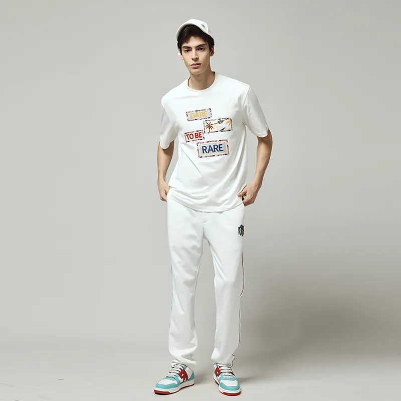 RARE Short Sleeved T Shirts Men's White-3