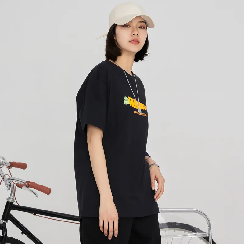 New Balance Drop Shoulder Sleeve T Shirt Unisex Black-3