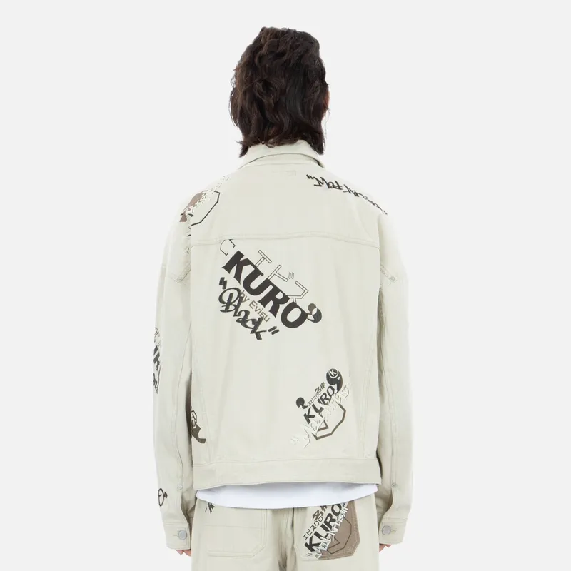 EVISU Denim Jackets Men Oat-3