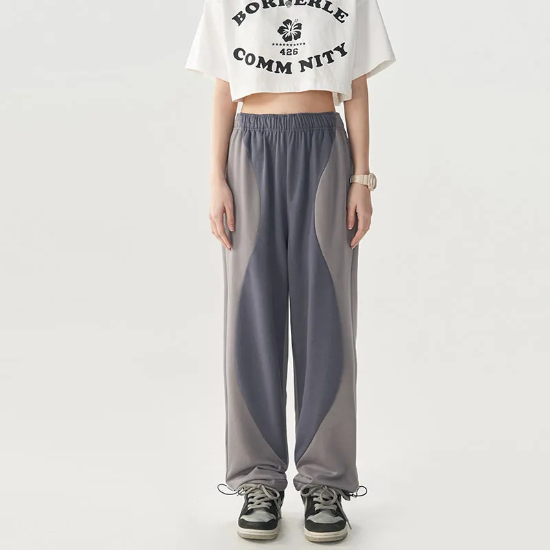 F426 Straight Sports Pants Unisex Gray-4