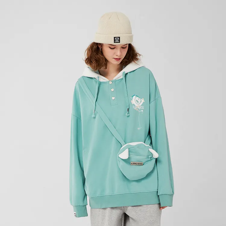 LAMLICKA Sweatshirts Unisex Green-3