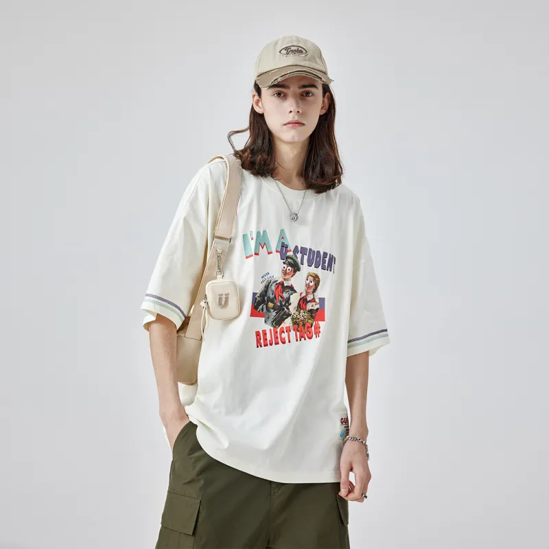 Guuka T Shirts Men Cream White-6