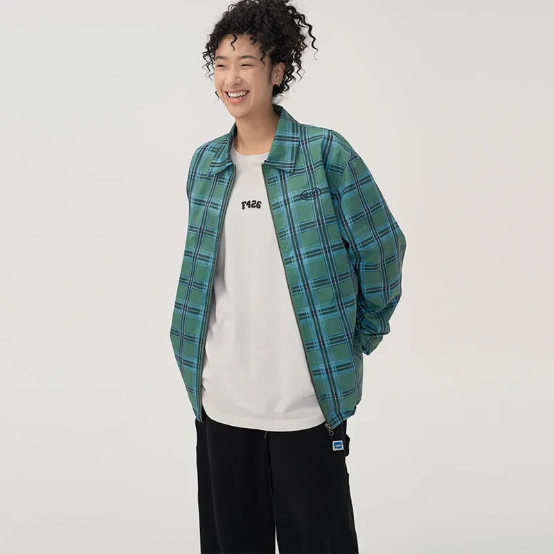 F426 Loose Fit Jacket Unisex Green-4