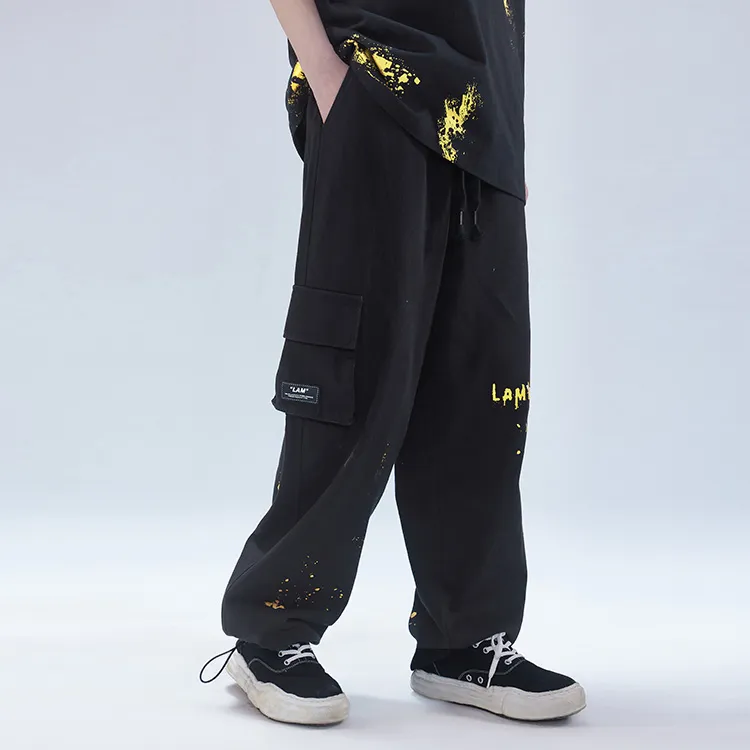 LAMLICKA Casual Pants Unisex Black-6