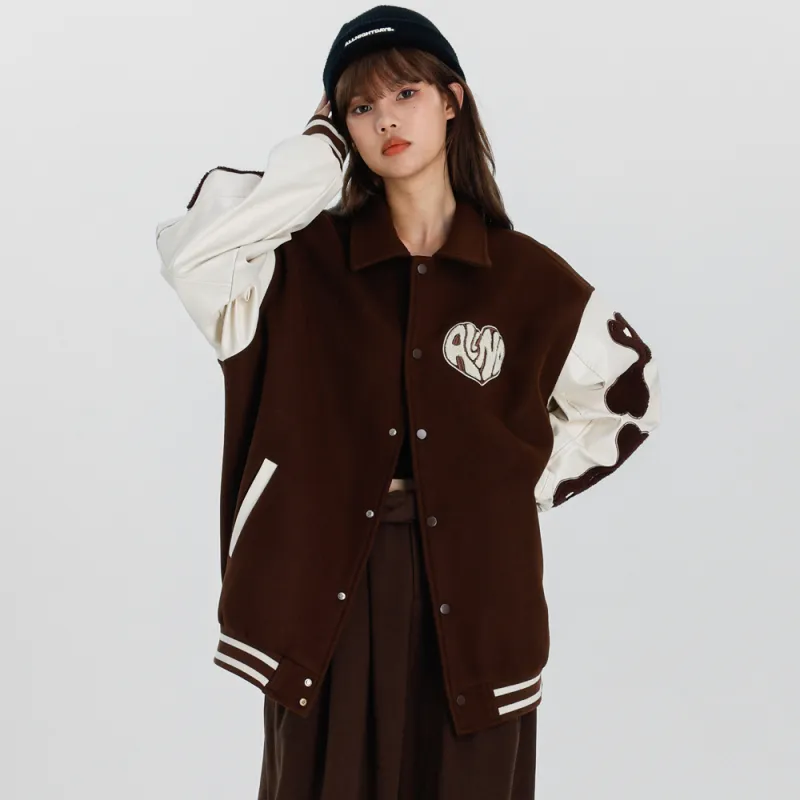 ALL NIGHT DAYS Baseball Jacket Fall Unisex-15