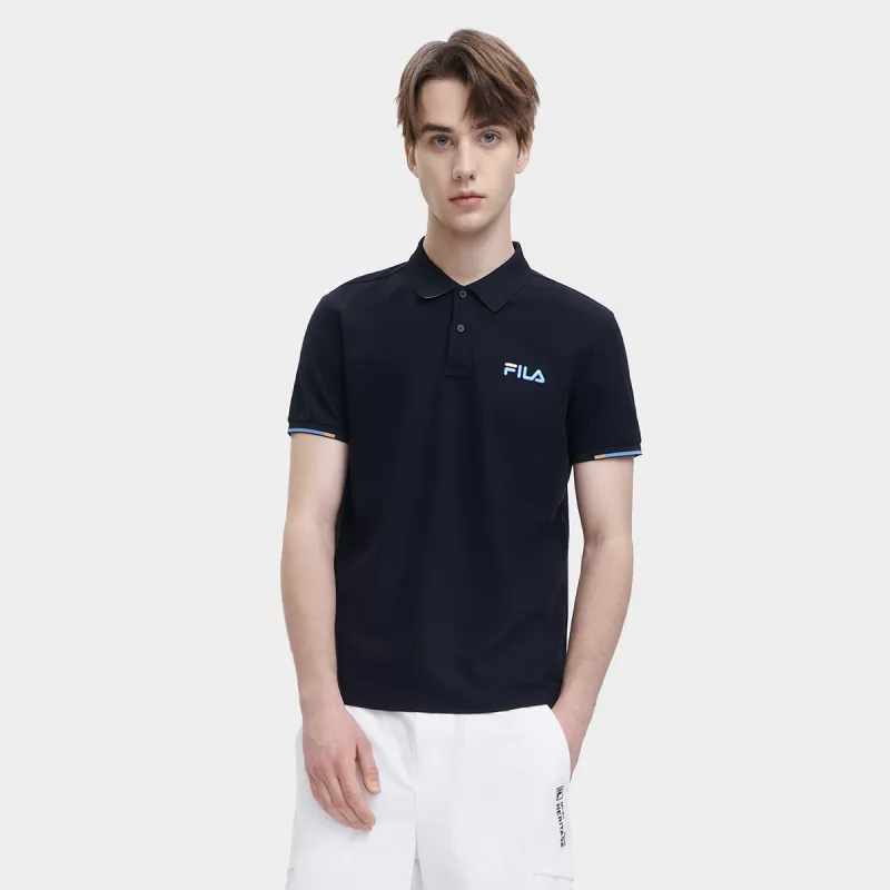 FILA Polo Shirt Men's Jet Black-2