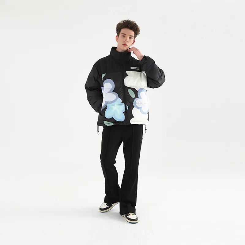 HARSH AND CRUEL Puffer Jacket Unisex Multicolor-11