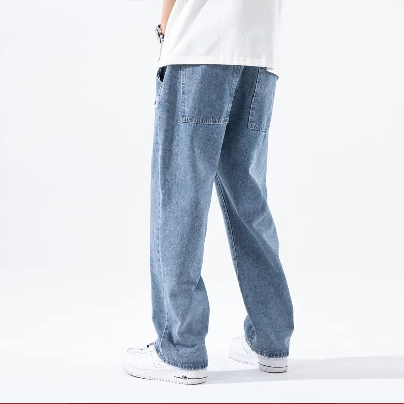 Jaslcs Straight Jeans Unisex Vintage Blue-4