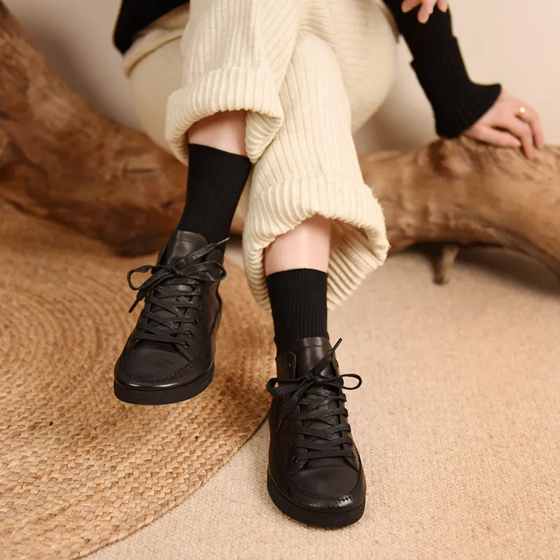 ARTMU High-Top Sports Casual Shoes Women's Black Brown-2