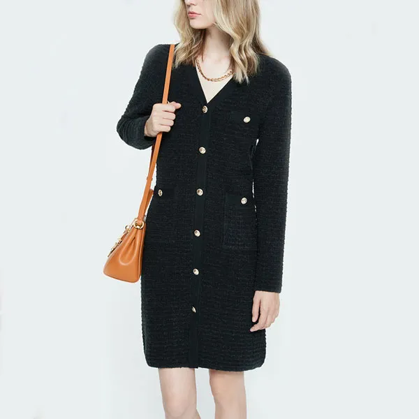 DKNY Long-Sleeved Dresses Women's Black-2