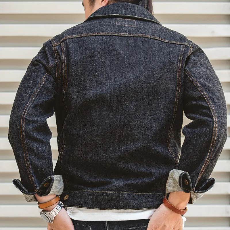 MADEN Denim Jackets Men Denim Blue-6