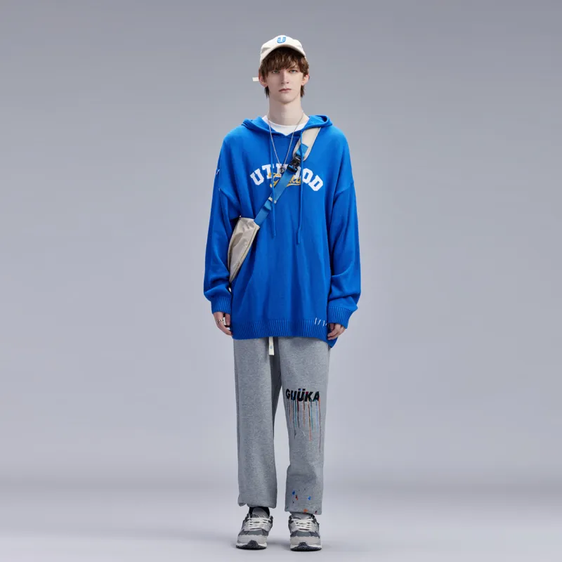 Guuka Sweaters Men Colorful Blue-2