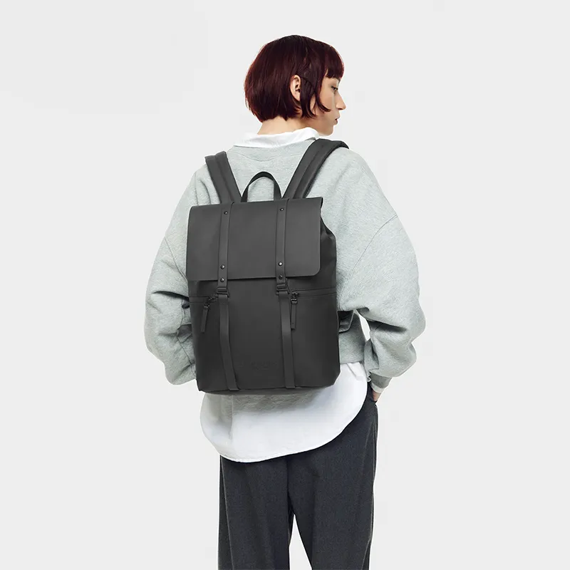 Gaston Luga Waterproof Eco Friendly Material Backpack Unisex Elegant Black-1