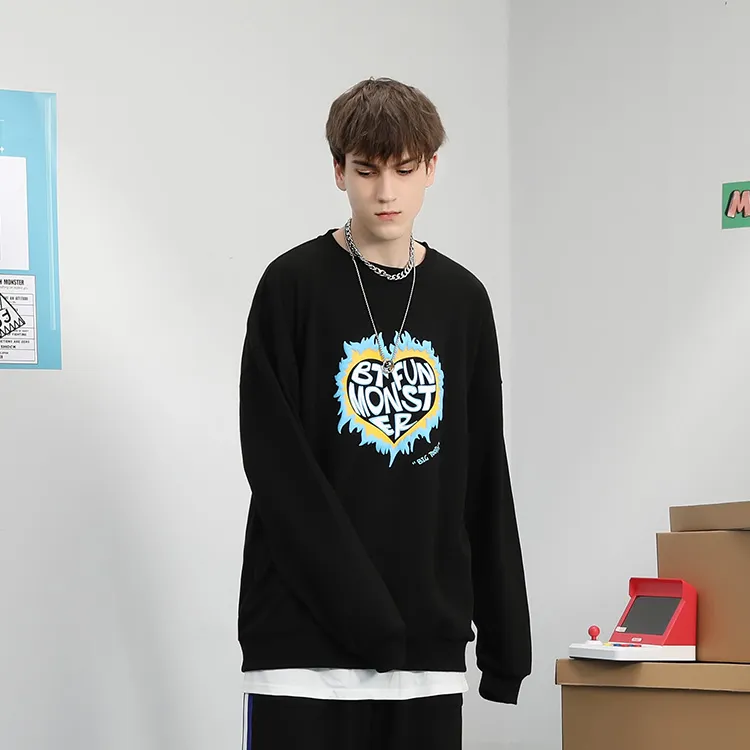 Bt Crew Neck Loose Fit Sweatshirt Unisex-4