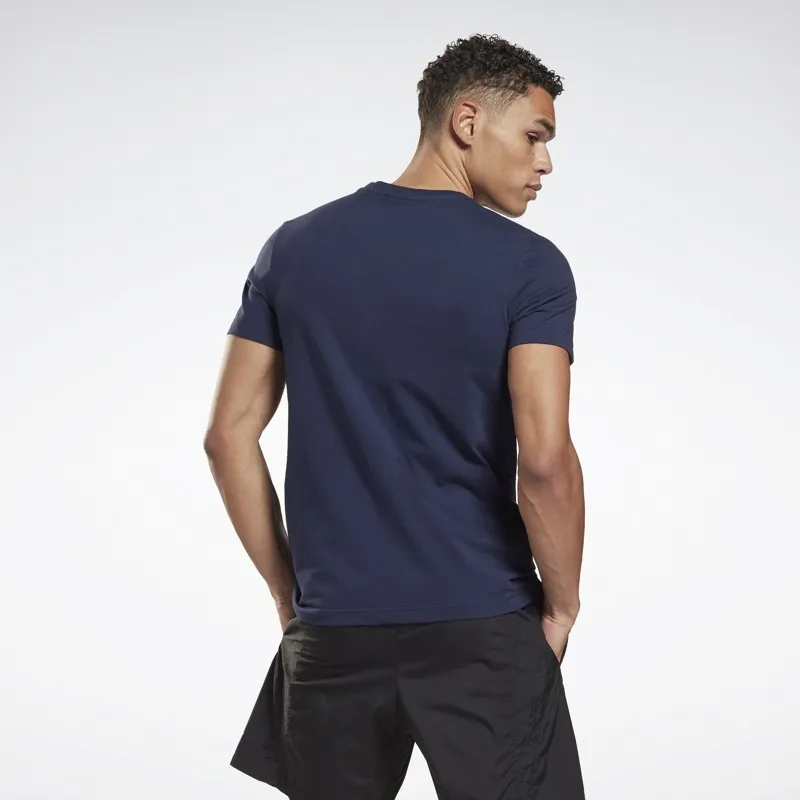Reebok T-Shirts Men Navy Blue-2