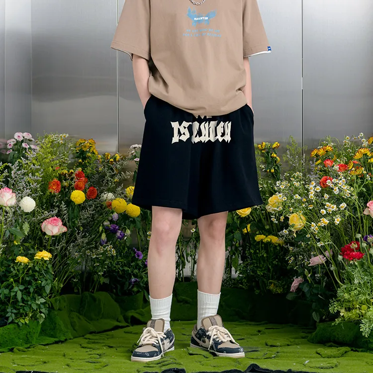 ISaluteU Casual Shorts Unisex Black-3