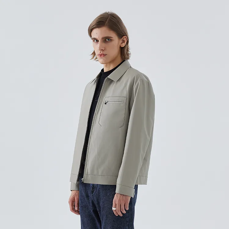 DAVID NAMAN Leather Jackets Men Ecru-3