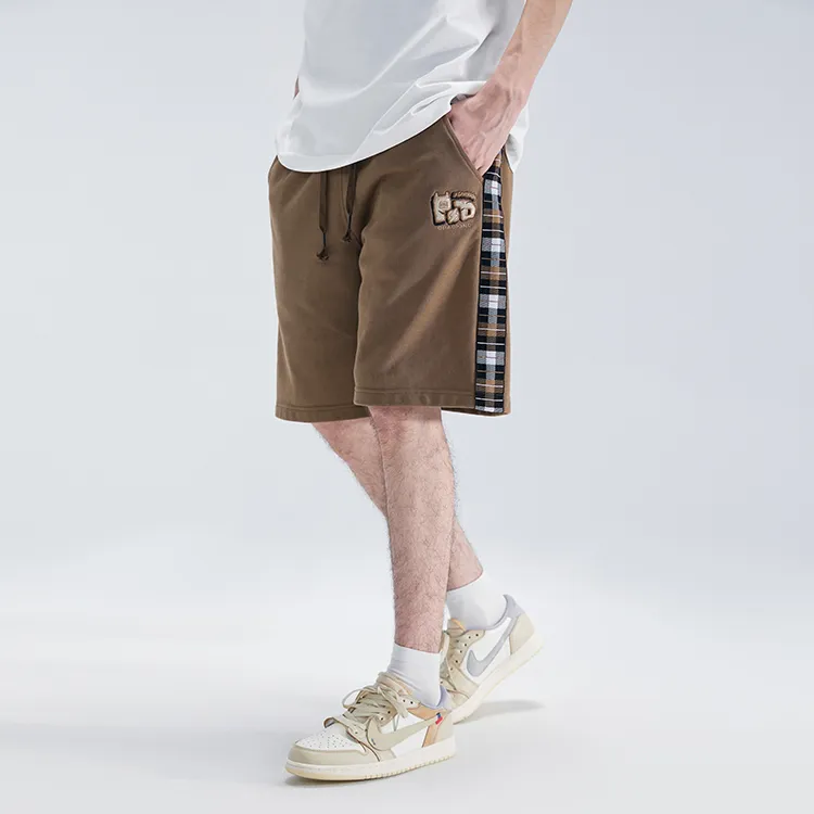 LAMLICKA Casual Shorts Unisex Brown-2