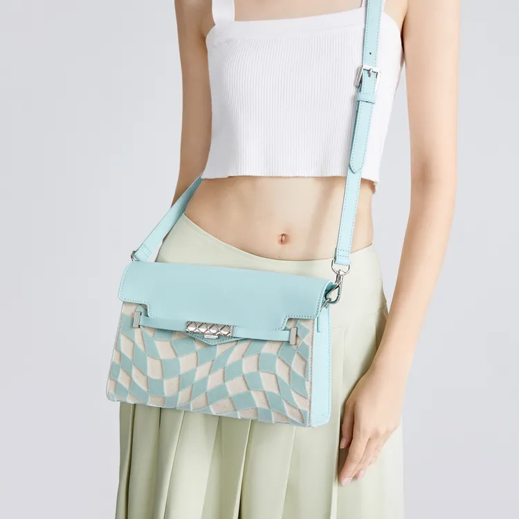 CHARLES&KEITH PU Charles & Keith Bag Crossbody Bag, Shoulder Bag Women's Light Blue/Mint Green-3