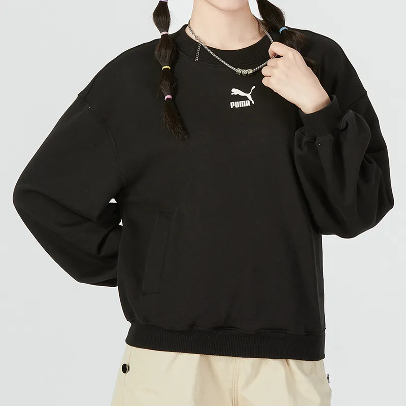 PUMA Sweatshirt Fall Women's Black-2