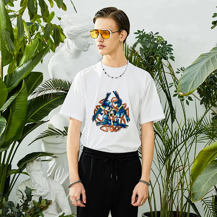 DAVID NAMAN T Shirts Men White-2