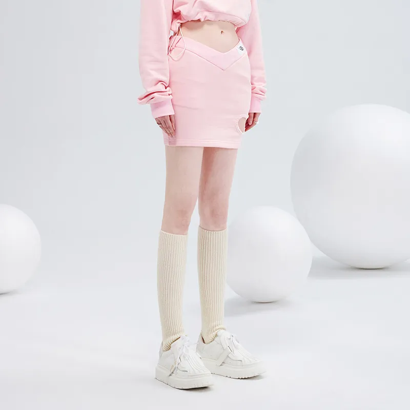 AZEPAM Casual Short Skirts Women's Pink-4
