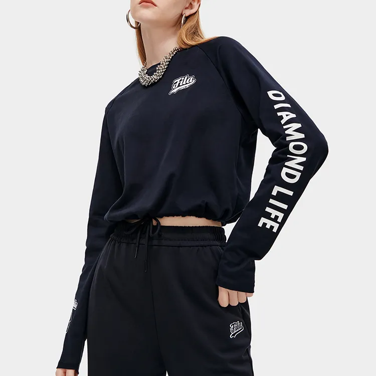 FILA FUSION T-Shirts Women's Pitch Black-4
