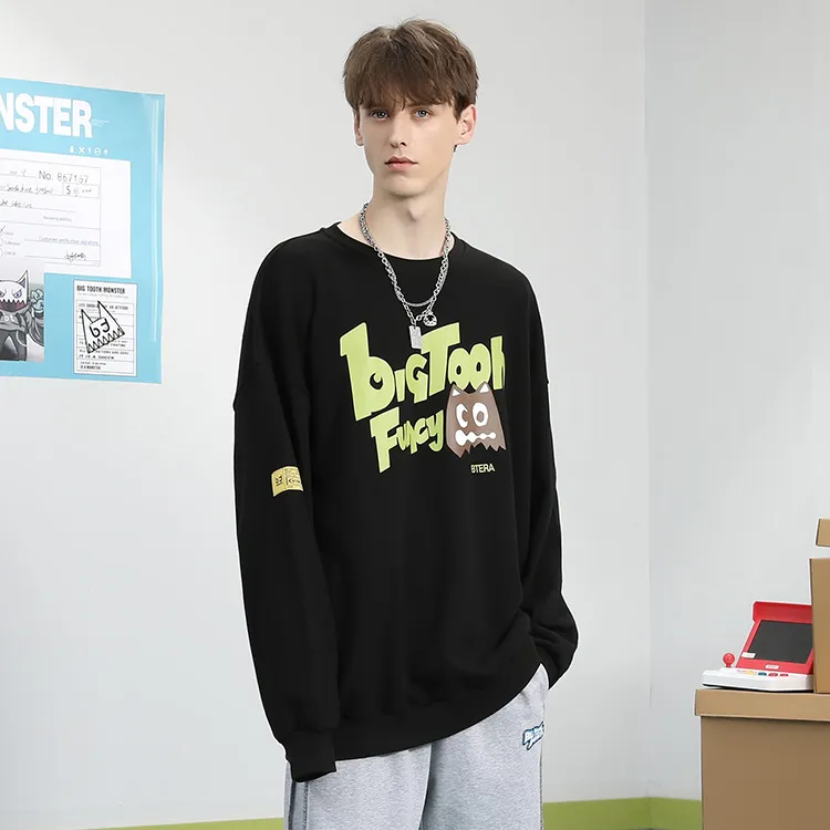 Bt Crew Neck Loose Fit Regular Sweatshirt Unisex-4