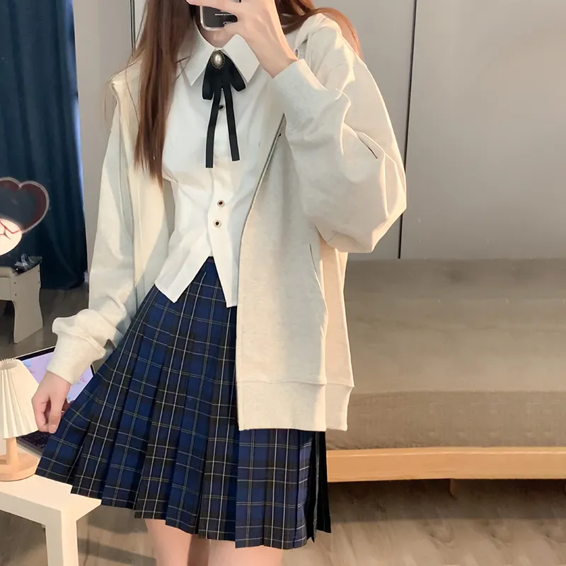 Tokyo Season Casual Short Skirts Women's Green Vine High School Plaid Skirt-52