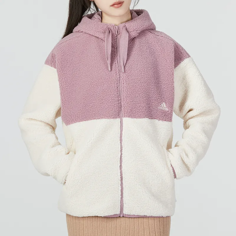 Adidas Velvet Jackets Women's Pink-3
