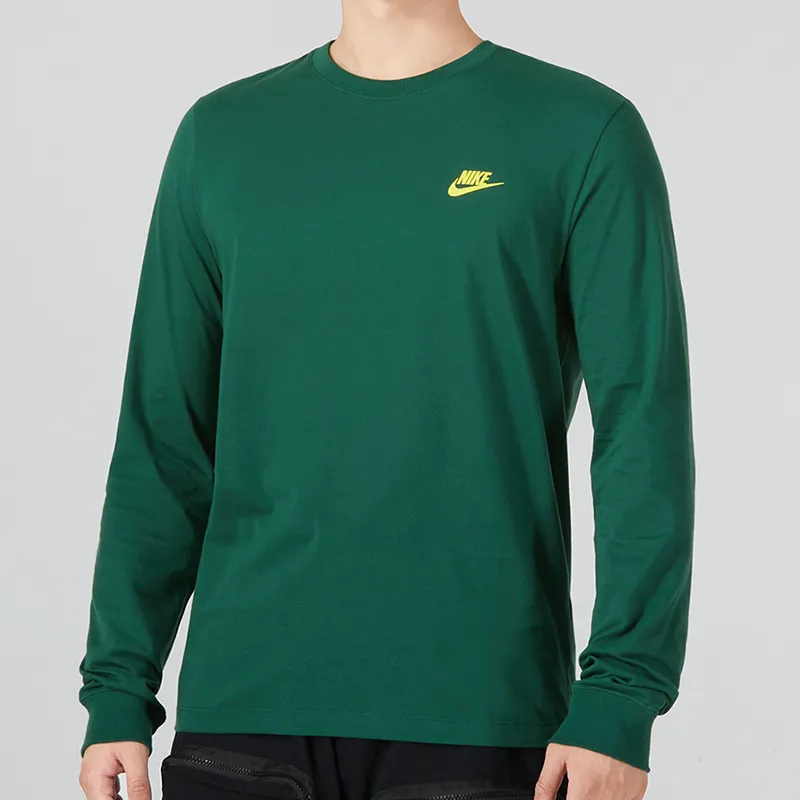 Nike T Shirts Men Olive Green-3