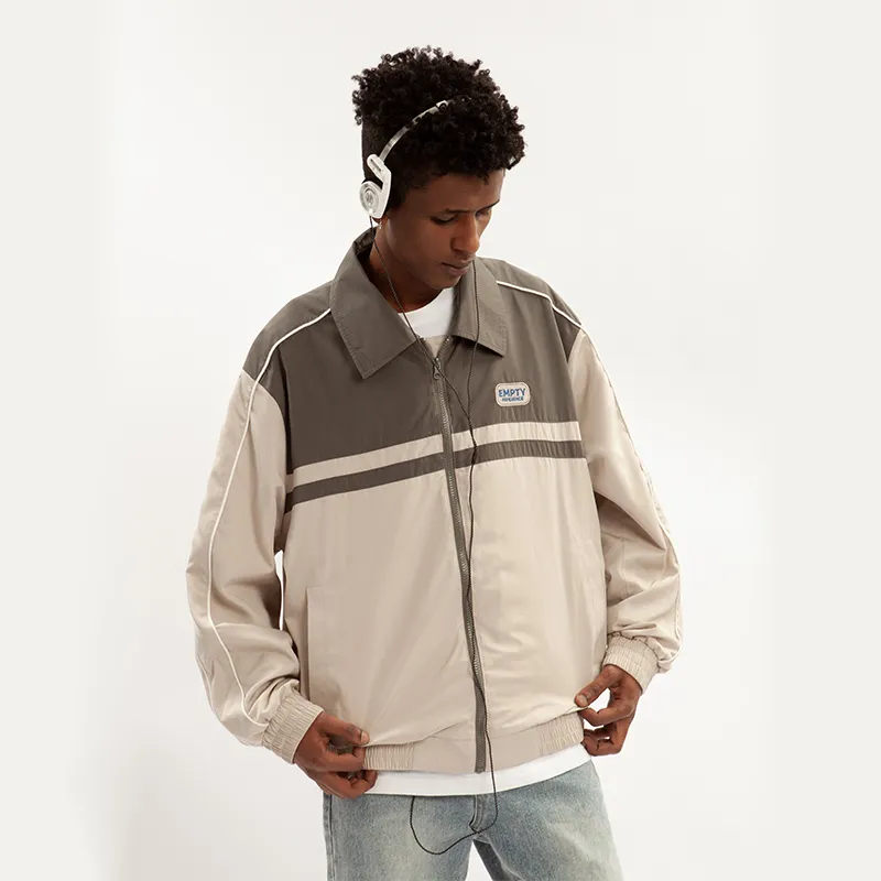 EMPTY REFERENCE Zip Up Jackets Unisex Gray-4