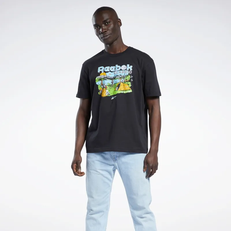 Reebok T Shirts Unisex Black-3