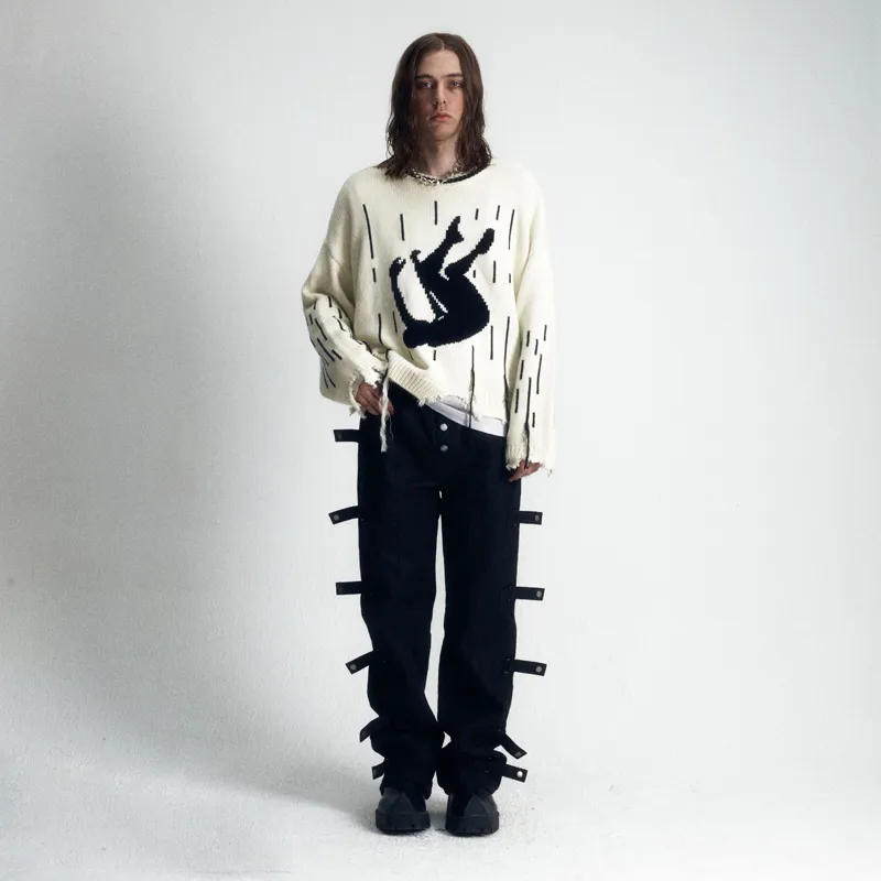 Createexploreexpandconquer Intarsia knit Logo Sweater-4