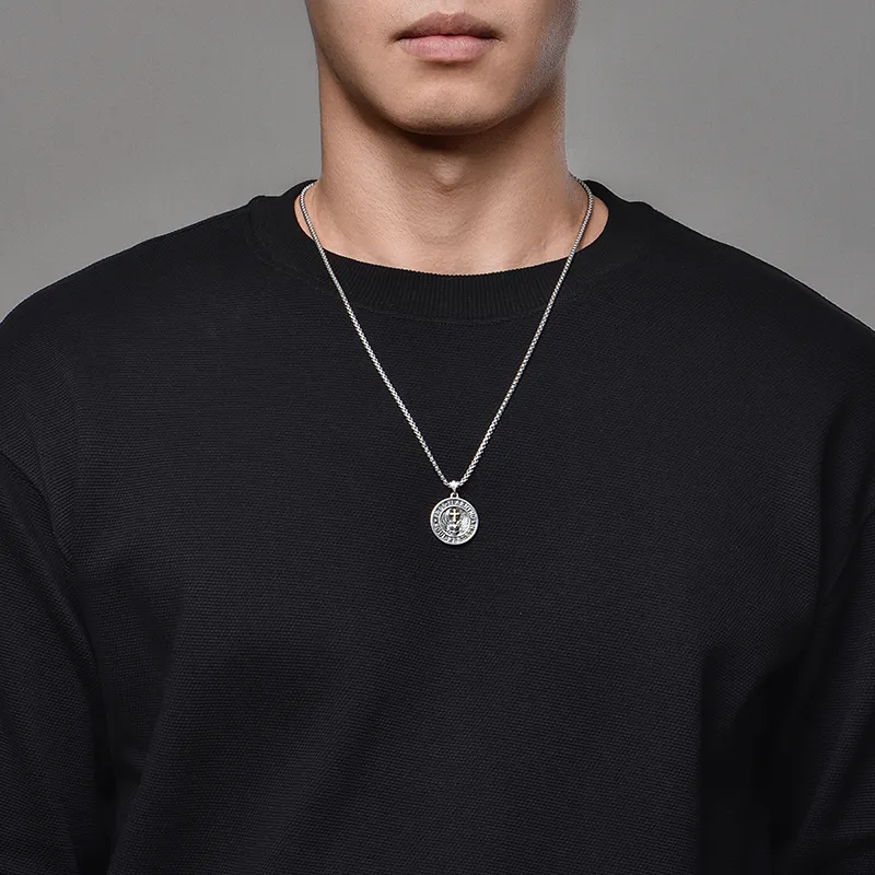 IDEAGEMER 925 Sterling Silver Necklaces Men's-6