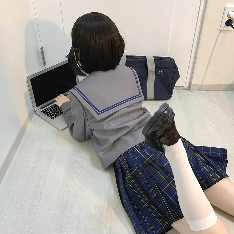 Tokyo Season Casual Short Skirts Women's Green Vine High School Plaid Skirt-12