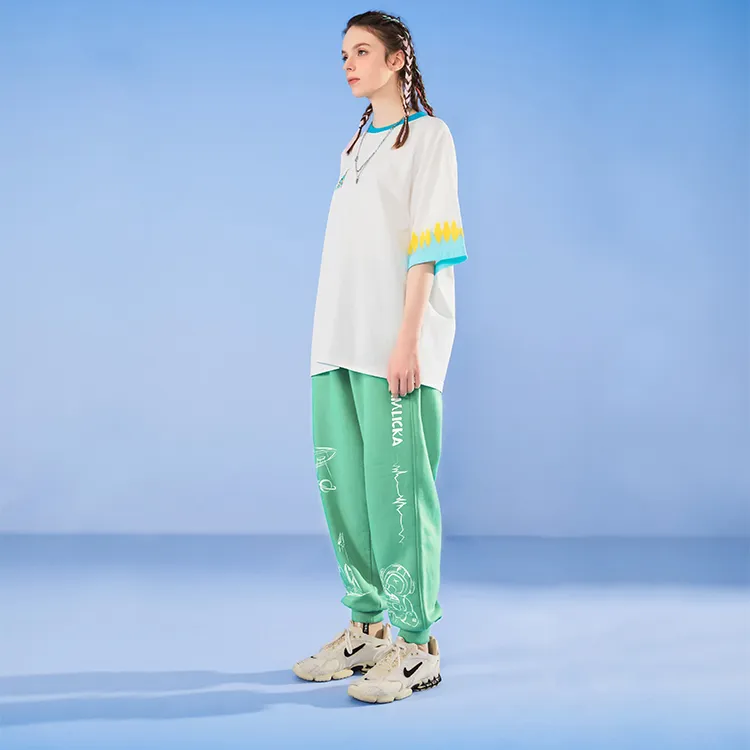 LAMLICKA Jogger Casual Pants Unisex Green-3