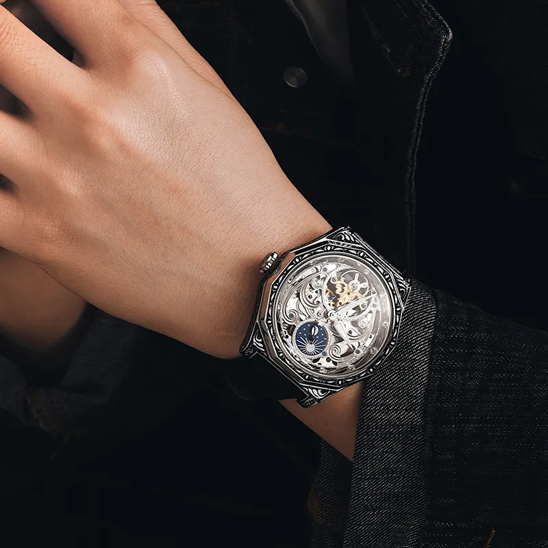 VRQ Future Series Automatic Mechanical Movement Watch Unisex Cut-Out Dial-2