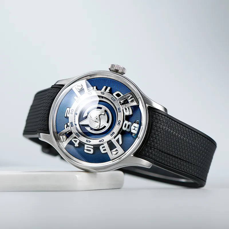 REEF TIGER OBLVLO Collaboration Mechanical Movement Watch Unisex White Dial OBL BLM-6