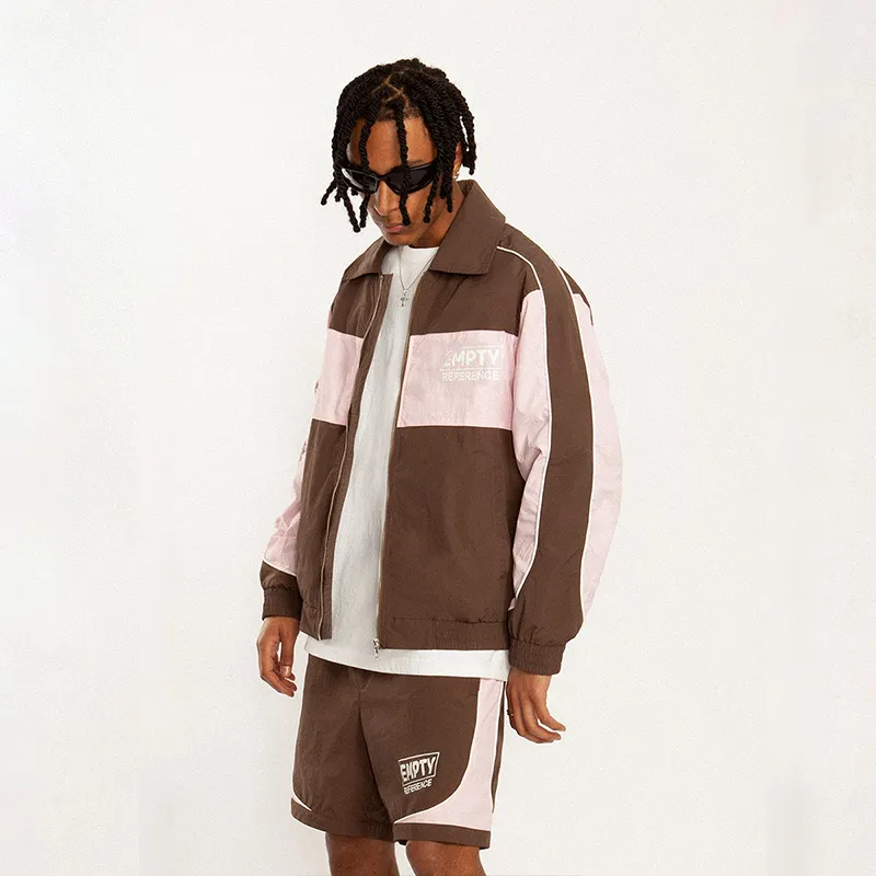 EMPTY REFERENCE Casual Shorts Unisex Pink Brown-4