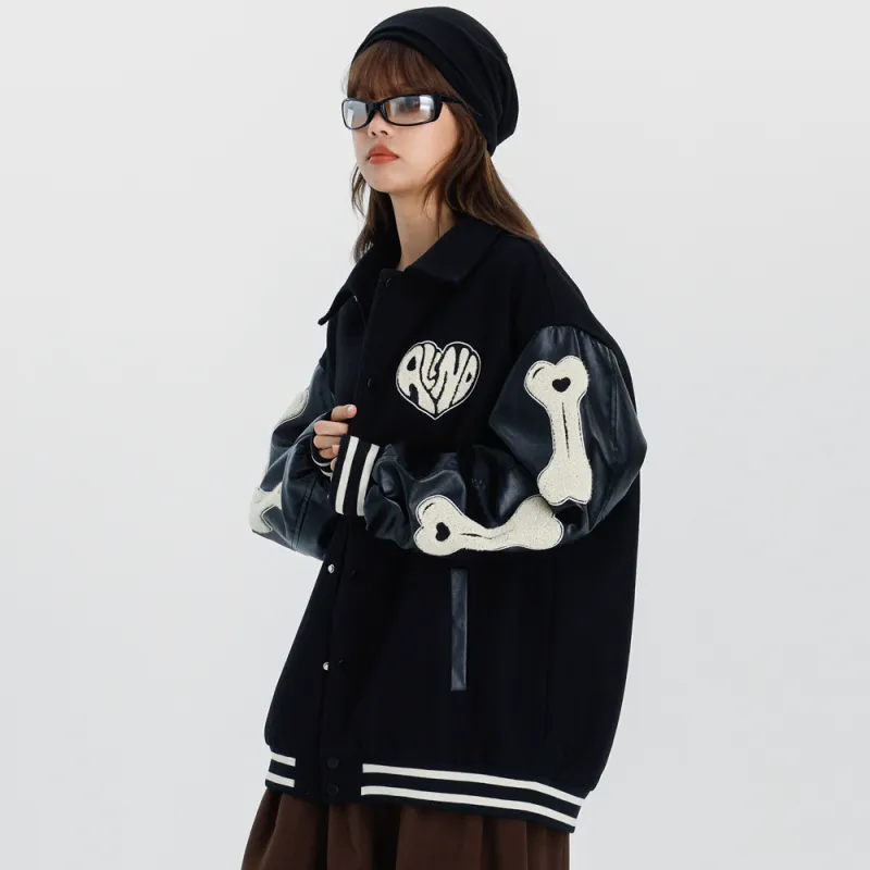 ALL NIGHT DAYS Baseball Jacket Fall Unisex-5