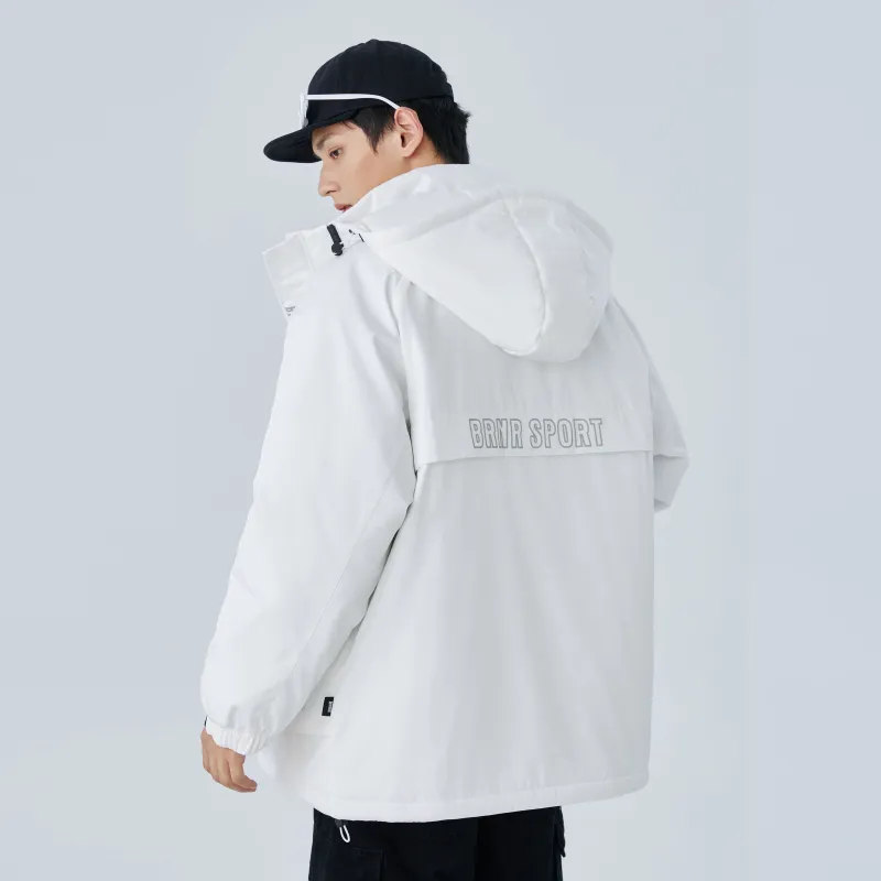BRNR Thickened And Fleece-Lined Single-Layer Windbreaker Jacket Unisex-7