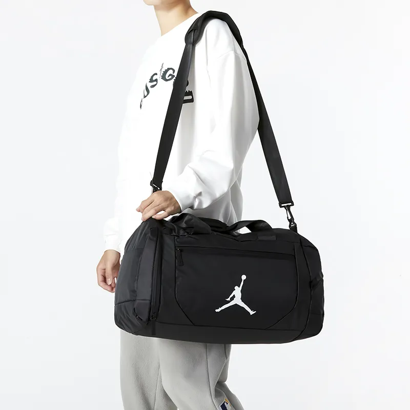 Jordan Polyester Gym Bag, Travel Bag, Luggage Bag Regular Unisex Black-3