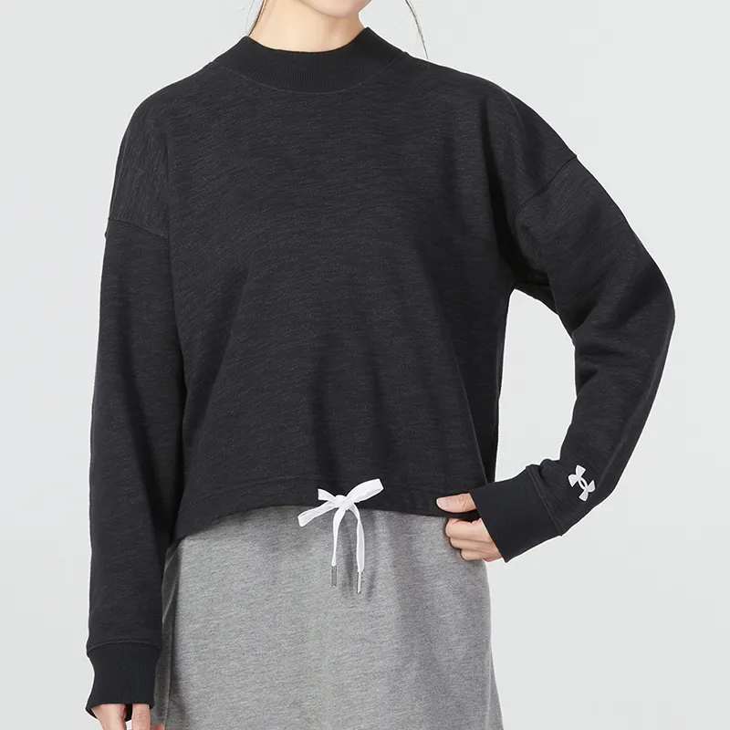 Under Armour Script Sweatshirts Women's Black-3