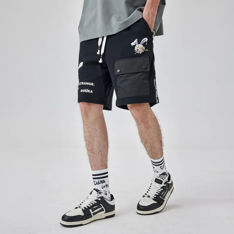 Guuka Casual Shorts Men Black-7