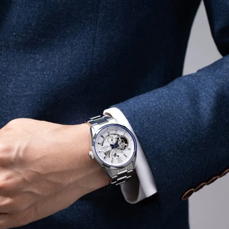 ORIENT STAR Automatic Mechanical Movement Stainless Steel Strap Watch Men's Watches White Dial RE DWAV0113S00B-3