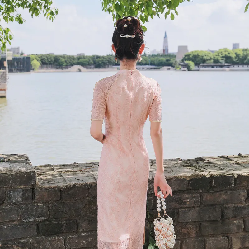 JINYE ORIENTAL Cheongsams Women's Cherry Pink-2