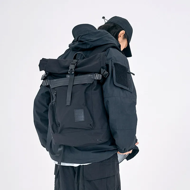 MYEDITION Laptop Bag, Shoulder Bag, Crossbody Bag, Backpack Water Repellent Fabric Black Unisex-5